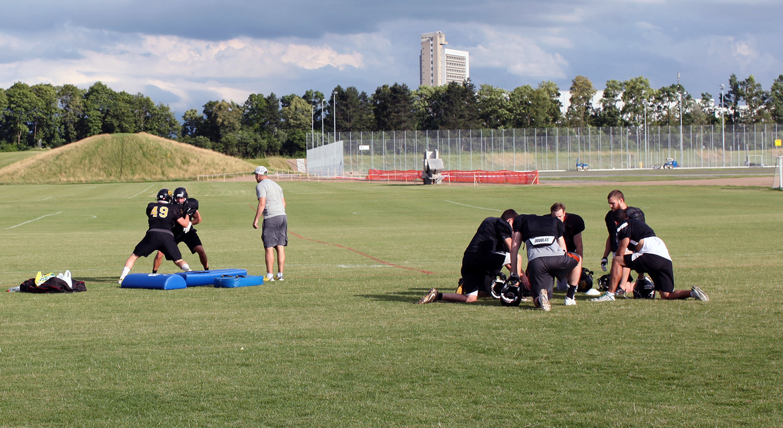 American Football Grizzlies Zweikampf